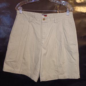 Tommy Hilfiger Tan pleated front shorts size 33